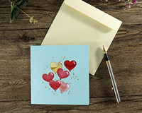 Nuevas tarjetas de felicitación de amor para el Día de San Valentín con el corazón rojo Tarjetas de felicitación emergentes 3D con sobres para tu amor
