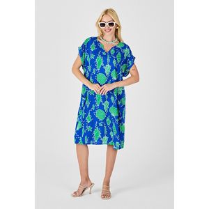 Abito Oversize con scollo a V fantasia a conchiglia - Product Image 4