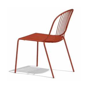 Silla de jardín moderna de metal para exteriores con reposabrazos, sillón de patio con respaldo de listones, gris oscuro - Product Image 4