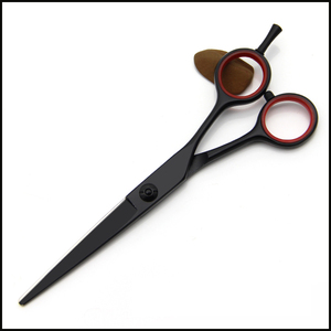 Tijeras de peluquero negras superiores hechas a medida con mango de cerámica para adelgazar la tijera de pulido de acabado de corte de pelo - Product Image 5