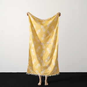 Verano turco Hamam Pestemal Toallas de playa al por mayor-100X180CM 100% algodón Peshtemal toalla 40x70in Kilim Beige estampado - Product Image 6