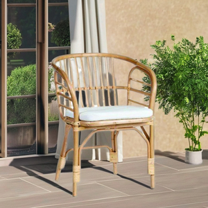 Silla de mimbre de alta calidad, hermoso diseño minimalista, cómoda para comedor interior/exterior, duradera para hoteles, villas, jardines - Product Image 4