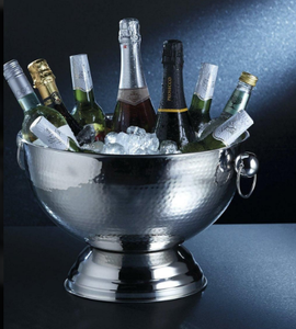 Cuencos de hielo para fiestas en interiores y exteriores, cuenco perforador de champán, diseño Vintage, Bar, artesanía, accesorios de Bar personalizados, cuenco de Metal de acero - Product Image 3