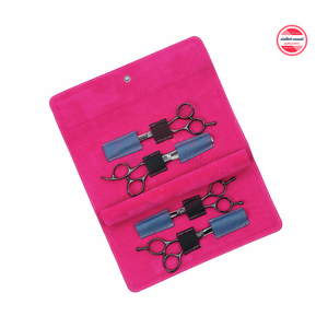 Bolsa de tijeras de cuero PU, tijeras de peluquero de calidad superior, cierre a presión, logotipo personalizado - Product Image 1