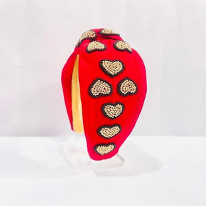 Mardi Gras ที่คาดผมลูกปัดทำมือสไตล์อินเดียที่คาดผมคริสตัลพลอยเทียม - Product Image 3