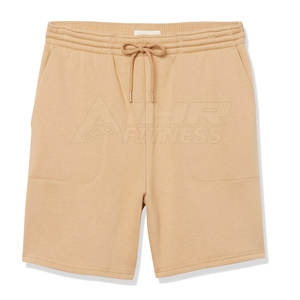 Shorts pour hommes haut de gamme, nouvelle collection, style urbain, couleur unie, respirant, imperméable, en maille et toile de coton, taille élastique - Product Image 1