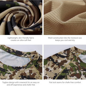 Venta caliente Premium camuflaje Rash Guard transpirable venta al por mayor ropa de caza para hombres capa Base de hombre - Product Image 5