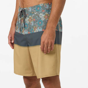 <b>Men's</b> Custom Breathable Casual Drawstring Mid <b>Elastic</b> <b>Waist</b> Quick Dry Surf Swimming Boardshorts with Solid Pattern - Product Image 3