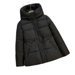 Chaqueta acolchada de algodón de invierno para mujer elegante y elegante, nuevo cuello levantado, Parka de nieve, cinturón, bolsillo, abrigo grueso y cálido de punto - Product Image 1