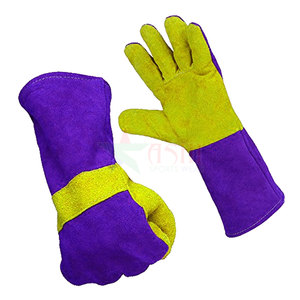 High Quality Cowhide Leather Welding <b>Gloves</b> with Non-Slip Grip Outdoor Use Custom Logo & Color Wholesale - Product Image 2