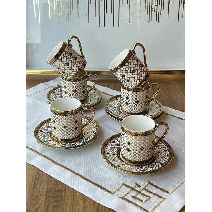 Turkish Coffee Cup Alvin 12 Pieces for 6 People