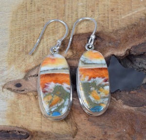 หอยนางรมทองแดงเทอร์ควอยส์925เงินสเตอร์ลิงต่างหูอัญมณีธรรมชาติ December เดือน birthstone เครื่องประดับทำด้วยมือของขวัญสำหรับเธอ - Product Image 4