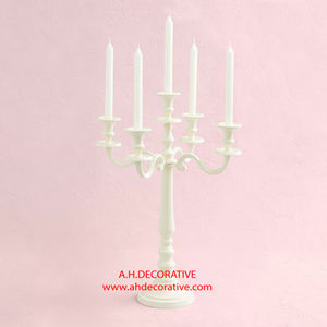 Candelabros recubiertos de polvo blanco de alta calidad, 5 brazos, superventas, candelabros de diseño antiguo hechos a mano para decoración, cantidad personalizada - Product Image 4