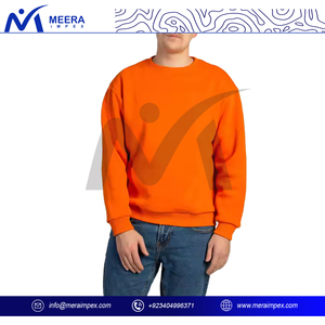 Sweat-shirt d'hiver de haute qualité à épaules tombantes pour homme, avec logo brodé personnalisé, grande taille, en polaire, col rond, coupe oversize - Product Image 2