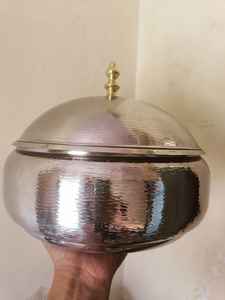 Olla de Metal de diseño árabe, cazuela de lujo de la mejor calidad con tapa hecha a mano, calentador de alimentos de mesa de estilo moderno para uso en la cocina - Product Image 4