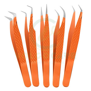 2024 ensemble de 6 pinces à souder inversées en céramique de précision fabriquées avec des pointes pointues et incurvées en acier inoxydable ensemble de pinces à épiler - Product Image 1