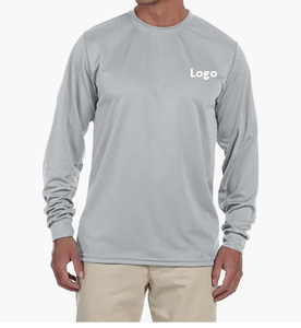 Men's Moisture-Wicking Long-Sleeve T-Shirt 100% polyester knit Imported Pull On closure <b>Machine</b> Wash Cheap Stock Fashion - Product Image 5