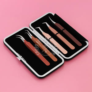 Custom Fiber Tip Eyelash Extension Tweezer Curved Volume Boot Fine X Tip Lightweight Non Slip Lash Artist <b>Precision</b> <b>Tool</b> - Product Image 1