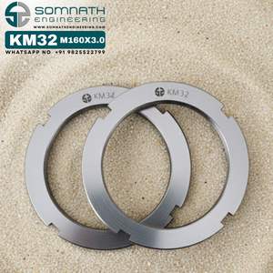 Tuercas de bloqueo KM32 de alta calidad M160X3.0 Tuerca de bloqueo de eje de rodamiento métrico de precisión para montaje seguro de acero inoxidable - Product Image 1