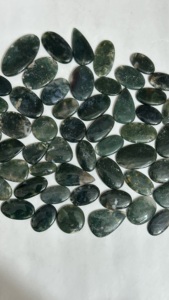 AAA Grade 100% Agate Mousse Naturelle Pierres Précieuses en Vrac Cabochon de Taille Personnalisée Bijoux Assortis Grossiste Mélange de Forme de Pierres Précieuses - Product Image 3