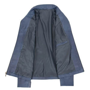 Veste en cuir 100% avec logo personnalisé Vestes de moto d'hiver surdimensionnées en cuir de mouton véritable pour femmes - Product Image 5