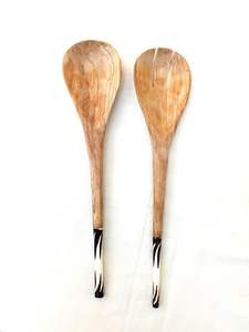 Juego de servidor de ensalada de lujo moderno, venta al por mayor, juego de cuchara y tenedor de Acacia, mango de servidor de ensalada de madera, accesorios de cocina, juego de servidor de ensalada - Product Image 4