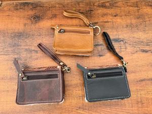 Premium Quality Hand <b>Tooled</b> <b>Leather</b> Small Wristlet Coin Purse Western Hair on Cowhide <b>Leather</b> Multi Uses Mini Wallet for Women's - Product Image 6