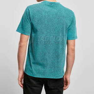 New Style <b>Men's</b> 100% Cotton Acid Wash Loose Fit Printed <b>T</b>-<b>Shirt</b> Short Sleeve Quick Dry Breathable Summer Wear - Product Image 3