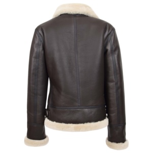 Veste en cuir de mouton pour femme avec capuche détachable veste chaude en fausse fourrure - Product Image 6