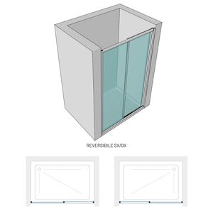 Betulla S153 5mm porta doccia scorrevole in vetro con due porte cromate IX 120cm misura regolabile *** scatola ***** - Product Image 2