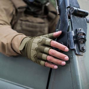 Gants tactiques multifonctionnels vintage à demi-doigts, personnalisés, pour la moto, la conduite en plein air, la protection sportive, Pakistan - Product Image 2