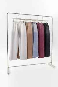 Personnalisé 2025 Couleurs Vintage Lavage Pantalon De Survêtement Hommes Blanc Coton Polaire Streetwear Jogging En Détresse Lavé À L'acide Pantalon De Sport - Product Image 3