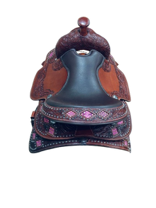 Silla de Montar WESTERN RENINIG COMFORTABLERIDING, Fabricada con Cuero de Búfalo Suave y Armazón de Madera, Tamaños Disponibles de 15 a 17 Pulgadas - Product Image 4