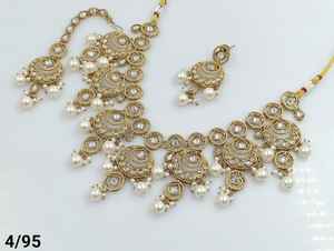 <b>Indian</b> Traditional Oval Shape Kundan Gold Plated Jewellery <b>Set</b> &Choker <b>Necklace</b> <b>Set</b> Women &Girl <b>Indian</b> Accessories Jewlery Women - Product Image 3