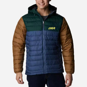 Winter Classic Stand Collar Waterproof Windproof <b>Thick</b> Quilted Hooded Long Front Logo Garment Dyed <b>Jacket</b> - Product Image 2