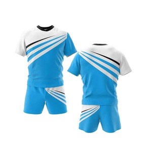 Venta al por mayor conjunto de uniforme de rugby Premium 100% poliéster transpirable camiseta jersey logotipo personalizable ropa deportiva en blanco de moda - Product Image 4