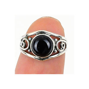 แหวนเงินแท้ทำมือ925เงินแท้เครื่องประดับวินเทจอัญมณีลาบราดอไรต์สำหรับงานแต่งงานงานวันเกิดงานปาร์ตี้ขายส่ง - Product Image 3