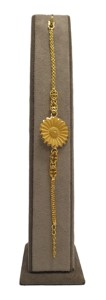 Offre d'usine directe nouvelle mode collier et boucle d'oreille plaqué or 24KT ensemble quatre grammes avec anneaux pour les fêtes et les anniversaires - Product Image 4