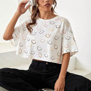 Top corto ligero de verano para mujer para eventos diarios o uso diario hecho con alta calidad - Product Image 5