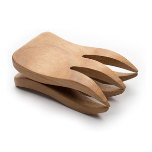 Mains de serveur de salade en bois d'acacia ensemble pour la maison hôtel restaurant mariage événement fournisseur de l'Inde meilleure vente - Product Image 6