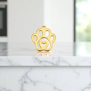 Charmes de patte d'animal faits à la main en argent sterling pendentif personnalisable faisant des bijoux - Product Image 5