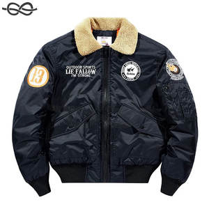 Chaqueta de vuelo de piloto de otoño e invierno para hombre, abrigo de béisbol con bordado Retro informal, chaqueta de Bombardero a prueba de viento para exteriores de estilo callejero - Product Image 5