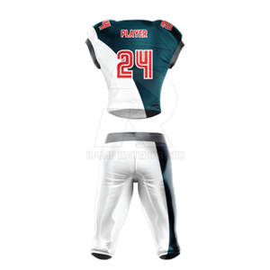 Latest <b>Design</b> Adult American Football Uniform Breathable Polyester Material Customized <b>Designs</b> & OEM <b>Service</b> Wholesale Price - Product Image 2