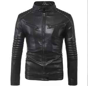 Chaqueta de piel de vaca auténtica de invierno para hombre personalizada informal chaqueta gruesa de moda con cremallera OEM servicio al por mayor crudo - Product Image 1