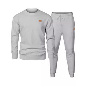 Survêtement de jogging d'hiver personnalisé pour hommes avec logo personnalisé imprimé 100% coton ensemble de vêtements de sport 2 t-shirts à séchage rapide décontracté Gym Running - Product Image 4
