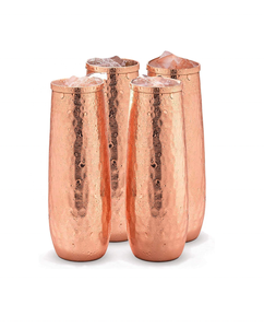 Divris Handmade Copper Wine <b>Glasses</b> Round Leak Proof Eco-Friendly for Party Modern Design - Product Image 1