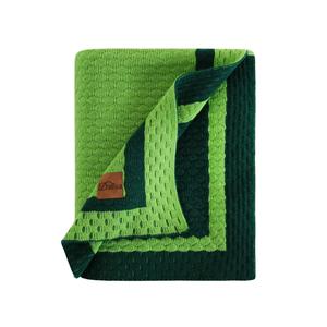 ผ้าคลุมเตียงถักสองด้านปลอกโซฟาสีเขียว-150 X200 - Product Image 5