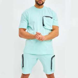 Ensemble de survêtement pour hommes Ensemble de vêtements d'été pour hommes Ensemble de deux pièces pour hommes | T-shirt à manches courtes et short Ensembles jumeaux pour hommes - Product Image 3