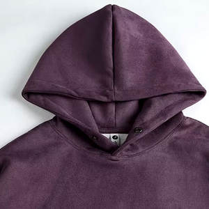 Sudadera con capucha de lana de alta calidad para hombre, Sudadera con capucha de lana bordada con logotipo personalizado, sudadera básica de mezcla de algodón para hombre - Product Image 2