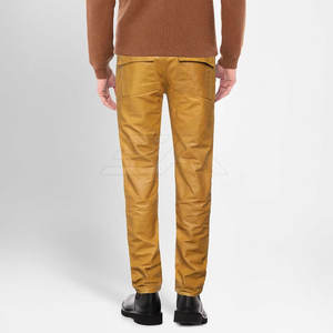 กางเกงหนังลำลองทรงตรงน้ำหนักเบาสำหรับผู้ชาย ผลิตจากโรงงาน ขายดี คุณภาพสูง ขายส่ง ราคาโรงงาน เอวกลาง - Product Image 3